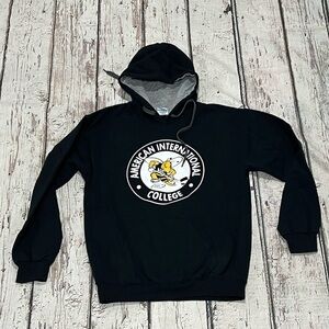 American International College Hockey Yellow Jackets Hoodie Sports Sweatshirt